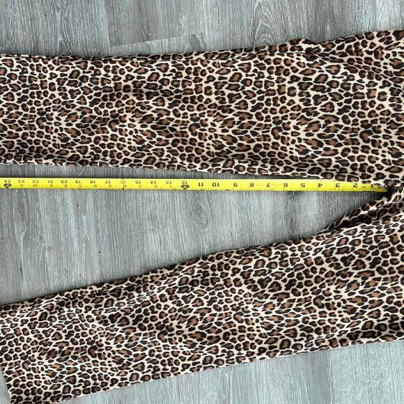 Vintage Y2K Bubblegum USA Leopard Print Flare Pants size 28 - Picture 7 of 7